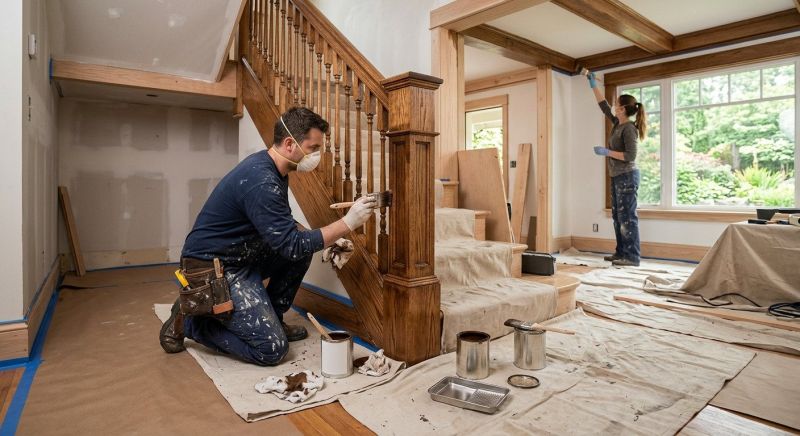 Bannister Staining in Kansas City, KS