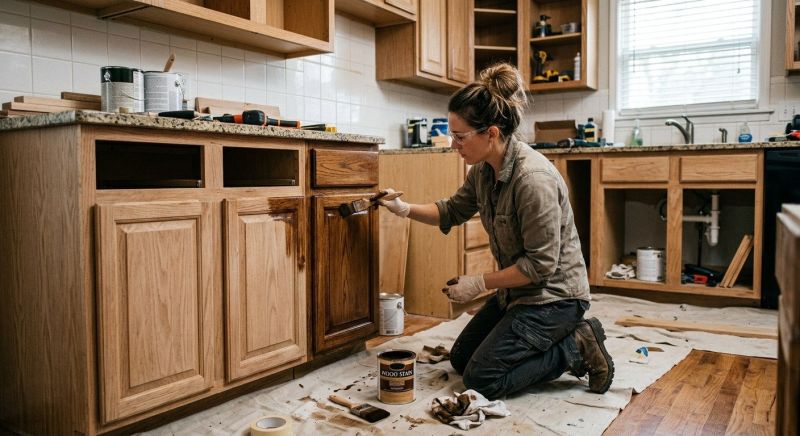 Cabinet Staining Service in Carmel, IN
