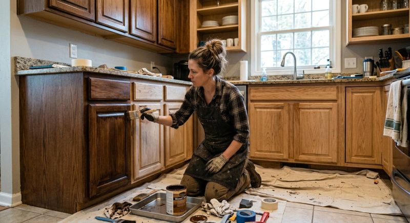 Wood Cabinet Staining in Lafayette, IN