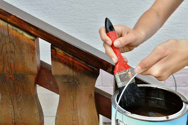Wood Handrail Staining in Waco, TX